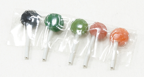 Dollhouse Miniature Lollipops, 5Pk